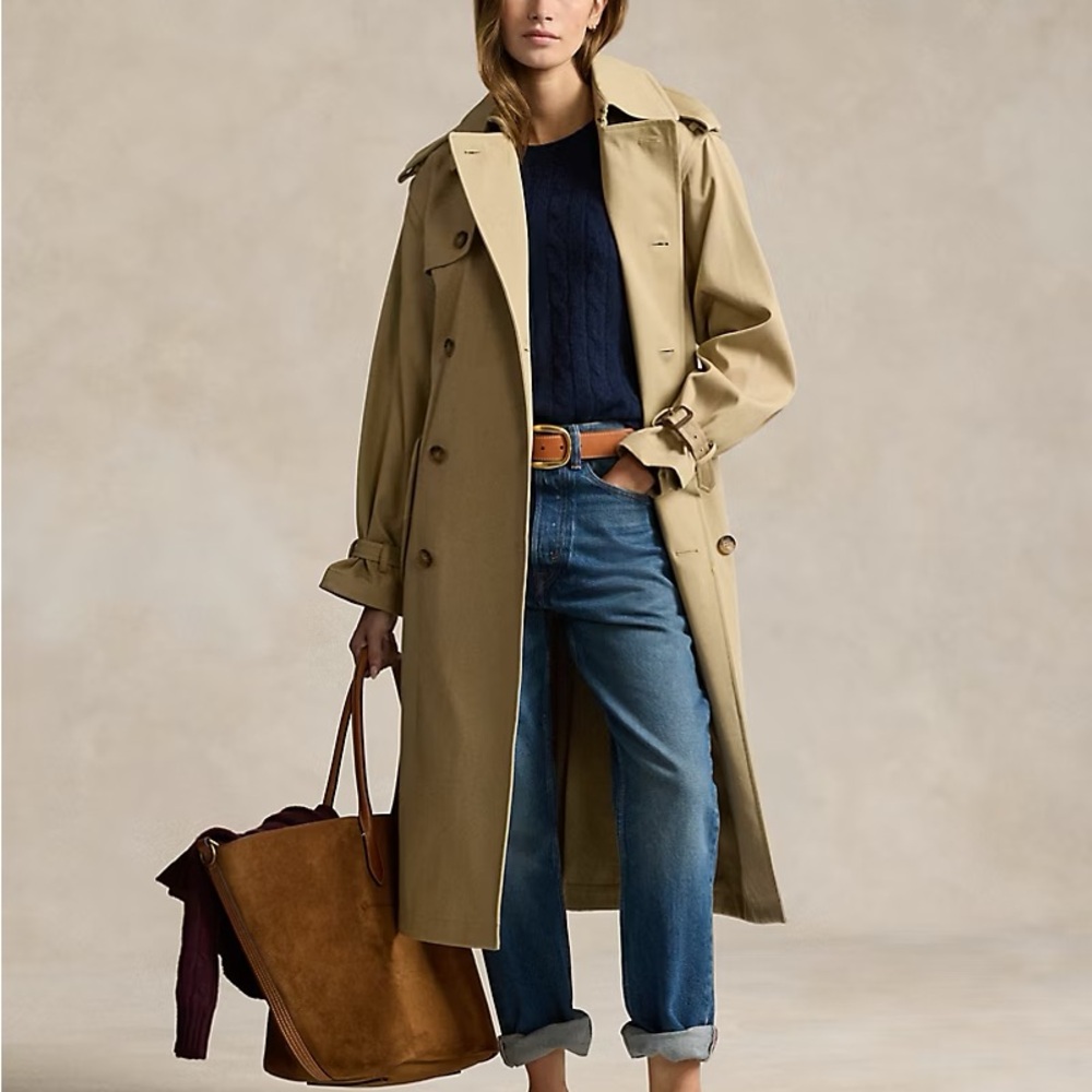Ralph Lauren Black Label Olive Trench Coat